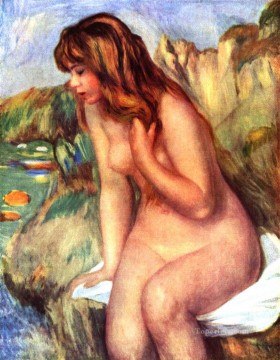 Bañista sobre una roca Pierre Auguste Renoir Pinturas al óleo